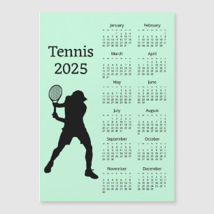 Tennis 2025 Kalender Magnetische Kaart
