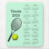 Tennis 2025 Kalender Mousepad Muismat (Voorkant)