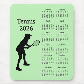 Tennis 2026 Calendar Mousepad Muismat