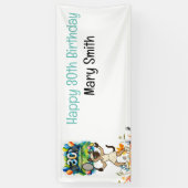 Tennis 30e verjaardag voor Siamese kattenliefhebbe Spandoek (Verticaal)