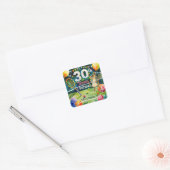 Tennis 30e verjaardag voor Siamese kattenliefhebbe Vierkante Sticker (Envelop)