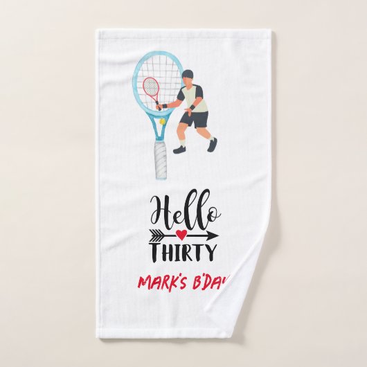 Tennis 30e verjaardag voor Tennis Player Handdoek (Handdoek)