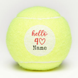 Tennis 40e verjaardag Hallo veertig Tennisballen
