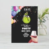 Tennis 40e verjaardag kaart (Staand voorkant)