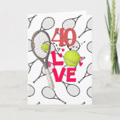 Tennis 40e verjaardag kaart (Voorkant)