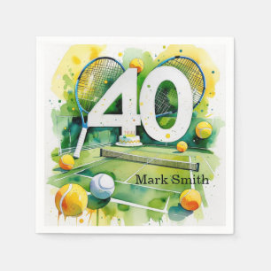 Tennis 40e verjaardag servet