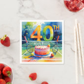 Tennis 40e verjaardag servet (Insitu)