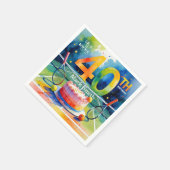 Tennis 40e verjaardag servet (Hoek)