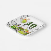 Tennis 40e verjaardag tennisbal nummer liefde papieren bordje (Gebogen)