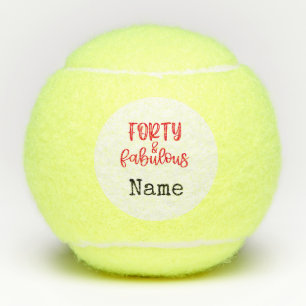 Tennis 40e verjaardag Veertig en verbazingwekkend Tennisballen
