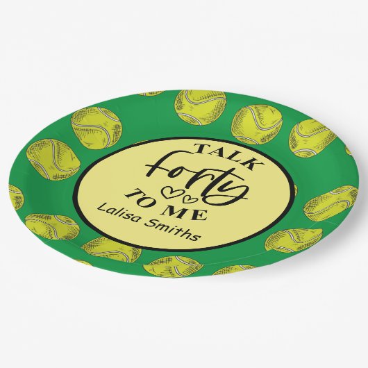 Tennis 40e verjaardagsfeestje op bord (Gekanteld)