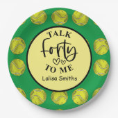 Tennis 40e verjaardagsfeestje op bord (Voorkant)