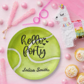 Tennis 40e verjaardagsfeestje op bord (Feest)