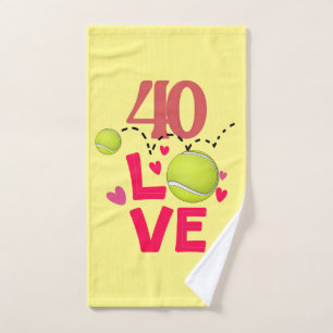Tennis 40th Birthday grappige cadeaus voor speler Handdoek