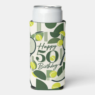 Tennis 50e verjaardag seltzer blikjeskoeler