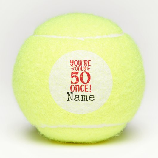Tennis 50e verjaardag tennisballen (Voorkant)