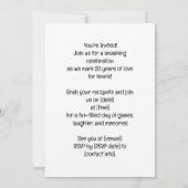 Tennis 50e verjaardag voor kattenliefhebbers kaart (Achterkant)