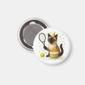 Tennis 50e verjaardag voor kattenliefhebbers magneet (Voorkant / Achterkant)