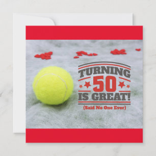 Tennis 50th Birthday is een geweldige kaart