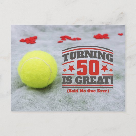 Tennis 50th Birthday is geweldig Briefkaart (Voorkant)