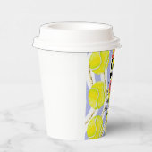 Tennis 50th Birthday napkin for Player Party Papieren Bekers (Rechts)