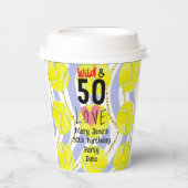 Tennis 50th Birthday napkin for Player Party Papieren Bekers (Voorkant)