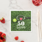 Tennis 50th Birthday tennis ball and number love Servet (Insitu)