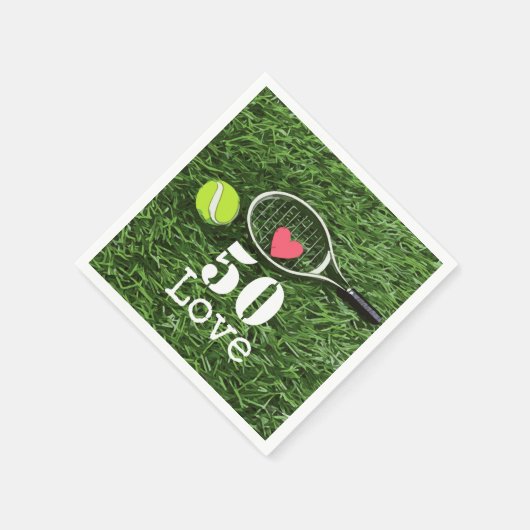 Tennis 50th Birthday tennis ball and number love Servet (Hoek)
