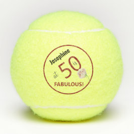 Tennis 50th Birthday tennis ball and number Tennisballen