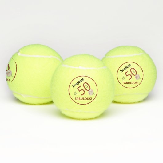 Tennis 50th Birthday tennis ball and number Tennisballen (Multi)