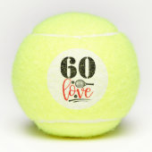Tennis 60e verjaardag en 60e nummer uit liefde tennisballen (Voorkant)