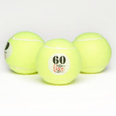 Tennis 60e verjaardag en 60e nummer uit liefde tennisballen (Multi)