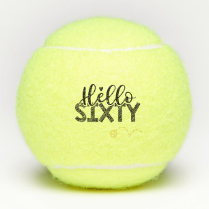 Tennis 60e verjaardag Hallo 60 met tennisbal  Tennisballen