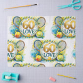 Tennis 60e verjaardag met bal en racket tissuepapier (Craft)