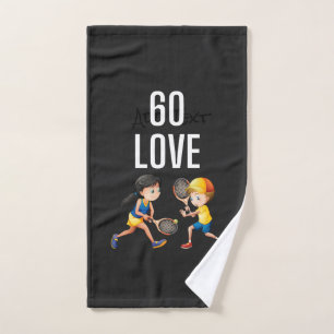 Tennis 60e verjaardag met nummer zestig liefde handdoek