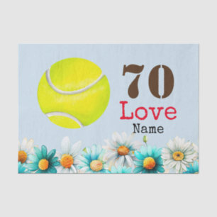 Tennis 70e verjaardag bal met liefde en naam tissuepapier