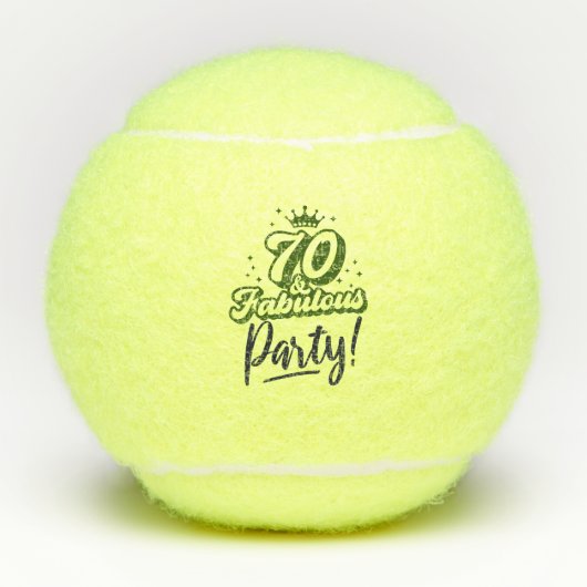 Tennis 70e verjaardag tennisballen (Voorkant)