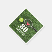 Tennis 80th Birthday tennis ball and number love Servet (Hoek)