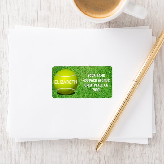 Tennis Aangepaste Bal Adreslabel Etiket (Insitu)