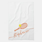 Tennis - Aangepaste scriptnaam voor castratie Theedoek (Verticaal)