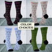 Tennis aangepaste tekst patroon groen sokken