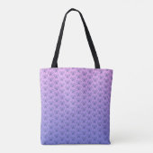 Tennis aangepaste tekst patroon roze blauw tote bag (Achterkant)