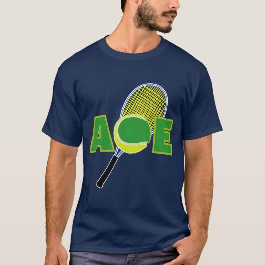 TENNIS ACE RACKET T-SHIRT (Voorkant)