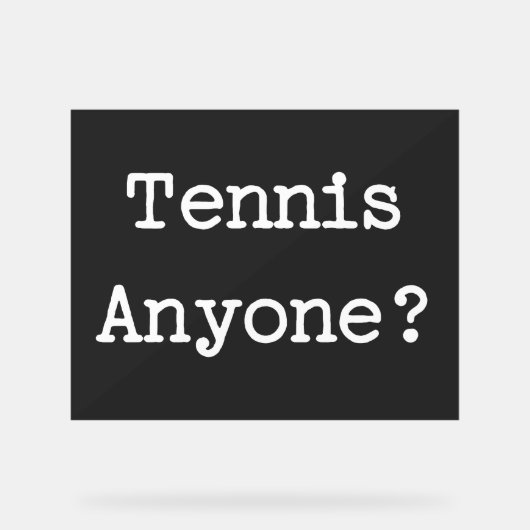 Tennis Acryl Bord (Voorkant)