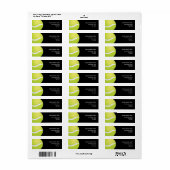 Tennis Adresetiketten Etiket (Full Sheet)