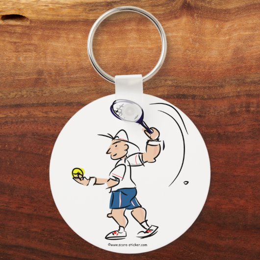 Tennis-afbeelding op sleutelhanger (Voorkant)