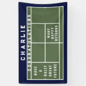 Tennis Afstuderen Gefeliciteerd Spandoek (Verticaal)