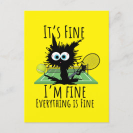 Tennis, alles is prima. briefkaart