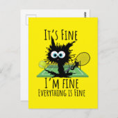 Tennis, alles is prima. briefkaart (Voorkant / Achterkant)