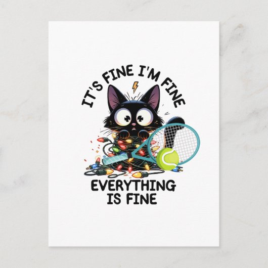 Tennis, alles is prima. briefkaart (Voorkant)